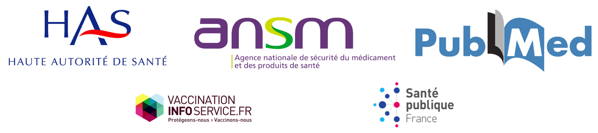 Sources fiables - Logos des organismes de référence